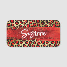 Rotes Gold und schwarzer Forelle Leopard Pinselstr