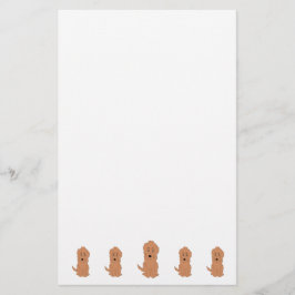 Rotes Goldendoodle-Hund-Design Briefpapier