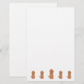 Rotes Goldendoodle-Hund-Design Briefpapier (Vorne/Hinten)