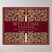 Rotes Goldenes Floralschwert Königliche Hochzeits-
