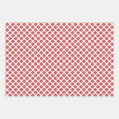 Rotes, goldenes und silbernes Packpapier. Geschenkpapier Set (Vorderseite)