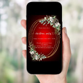 Rotes goldfarbenes Party Einladung