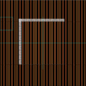 Rotes Goldschwarzes Striped Druck-Gewebe Stoff (Kachel)
