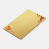 Rotes Goldschwein Papercut Neujahrsfest-Post-It Post-it Klebezettel (angewinkelt)