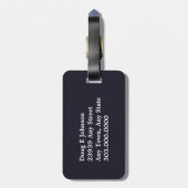 Rotes Golf-T-Shirt und Ball mit Sternen Gepäckanhänger (Rückseite vertikal)