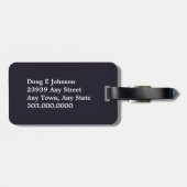 Rotes Golf-T-Shirt und Ball mit Sternen Gepäckanhänger (Rückseite horizontal)