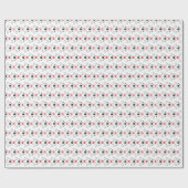 Rotes Golf-Themen-Abschluss-Monogramm-Muster Geschenkpapier (Flach)