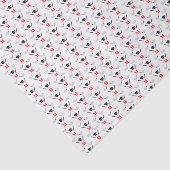 Rotes Golf-Themen-Abschluss-Monogramm-Muster Seidenpapier (Ausschnitt)
