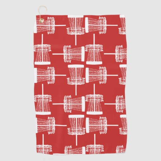 Rotes Golfhandtuch (Vorderseite)