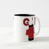 Rotes Golftasche-Golf Zweifarbige Tasse (VorderseiteRechts)