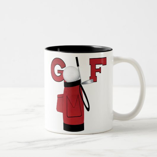 Rotes Golftasche-Golf Zweifarbige Tasse (Rechts)