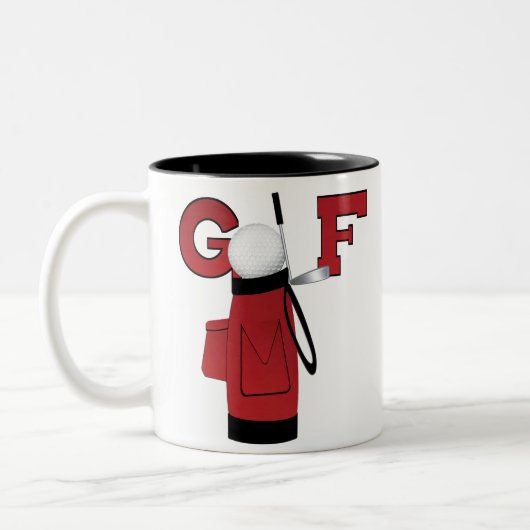 Rotes Golftasche-Golf Zweifarbige Tasse (Links)