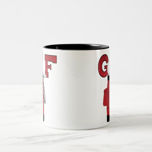 Rotes Golftasche-Golf Zweifarbige Tasse (Mittel)