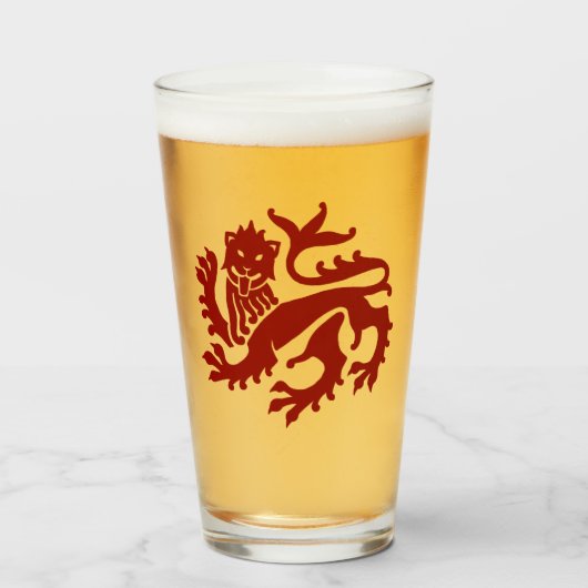 Rotes Gothisches Wiederbelebungsglas Glas (Vorne (Gefüllt))