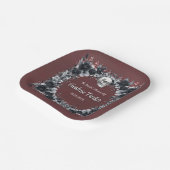 Rotes gotisches Brautparty Pappteller (Gewinkelt)