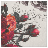 Rotes gotisches Rosenmuster Stoff (Muster)