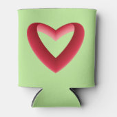 Rotes gradientes Herz Dosenkühler (Vorderseite)