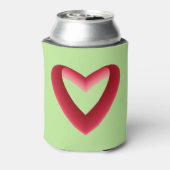 Rotes gradientes Herz Dosenkühler (Kanne Rückseite)