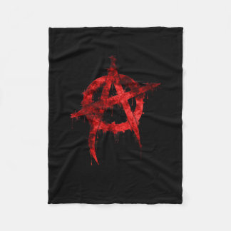 Rotes Graffiti-Anarchie-Symbol Fleecedecke