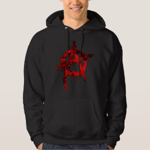 Rotes Graffiti-Anarchie-Symbol Hoodie