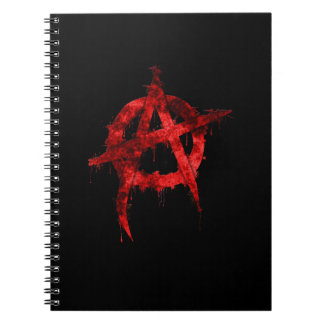 Rotes Graffiti-Anarchie-Symbol Notizblock