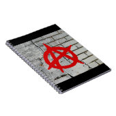 Rotes Graffiti-Anarchie-Symbol Notizblock (Rechte Seite)