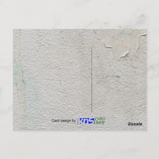 Rotes Graffiti-Herz schwebend mit Strichmännchen-L Postkarte (Rückseite)