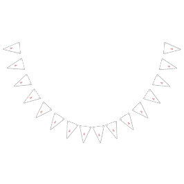 Rotes Grafikdesign mit aufwändiger Linienart mo Wimpelkette