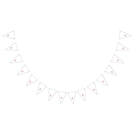 Rotes Grafikdesign mit aufwändiger Linienart mo Wimpelkette (Alle)