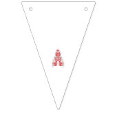 Rotes Grafikdesign mit aufwändiger Linienart mo Wimpelkette (Dritte Fahne)