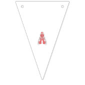 Rotes Grafikdesign mit aufwändiger Linienart mo Wimpelkette (Zweite Fahne)