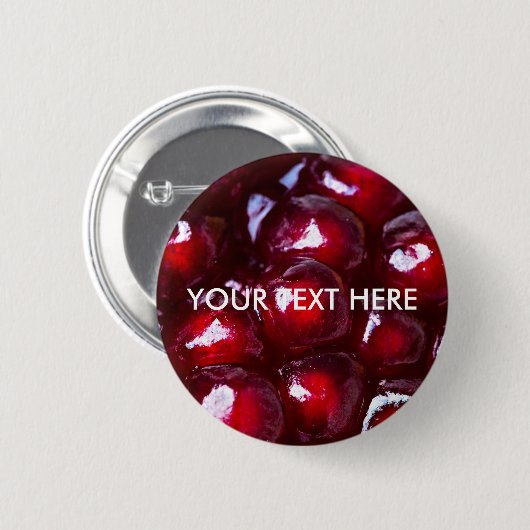 Rotes Granatapfel Button (Vorne & Hinten)