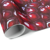 Rotes Granatapfel Geschenkpapier (Rolleneckpunkt)
