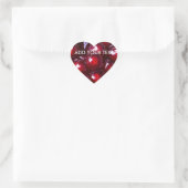 Rotes Granatapfel Herz-Aufkleber (Tasche)