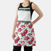 Rotes Granatapfel-Orchard-Multifunktionsdruckmonog Schürze (InSitu)