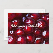 Rotes Granatapfel Postkarte (Vorne/Hinten)