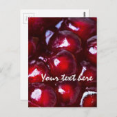 Rotes Granatapfel Postkarte (Vorne/Hinten)