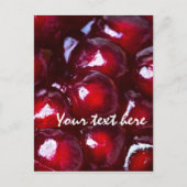 Rotes Granatapfel Postkarte (Vorderseite)