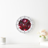 Rotes Granatapfel Runde Wanduhr (Zuhause)