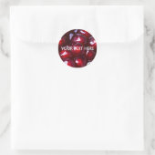 Rotes Granatapfel Runder Aufkleber (Tasche)