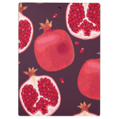 Rotes Granatapfelfrucht | Fruchtklappe Klemmbrett (Rückseite)