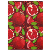 Rotes Granatapfelfrucht | Fruchtklappe Klemmbrett (Rückseite)