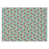 Rotes Granatapfelfrucht und grüne Blätter Tischdecke (Vorderseite (Horizontal))