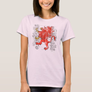 Rotes Greifen Damen Leichtes Shirt