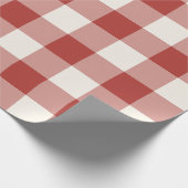 Rotes großes kariertes Gingham Geschenkpapier (Ecke)