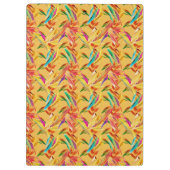 Rotes Grün Blau Lila Abstrakte Flora Klemmbrett (Rückseite)