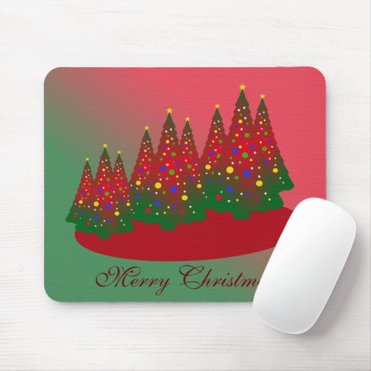 Rotes Grün, frohe Weihnachtsbaum Mousepad (Mit Mouse)