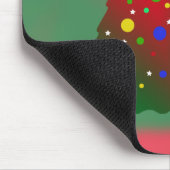 Rotes Grün, frohe Weihnachtsbaum Mousepad (Ecke)