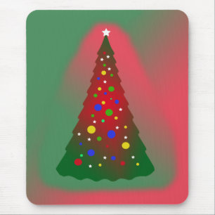 Rotes Grün, frohe Weihnachtsbaum Mousepad
