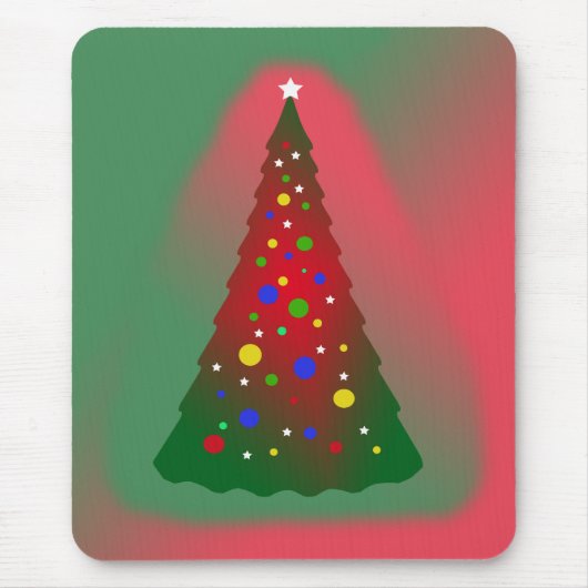 Rotes Grün, frohe Weihnachtsbaum Mousepad (Vorne)